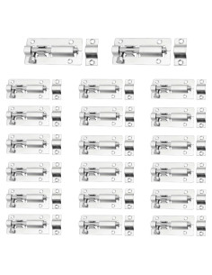 Paquete de 20 Pestillos de Barril QWAQi 7.62 cm Acero Inoxidable