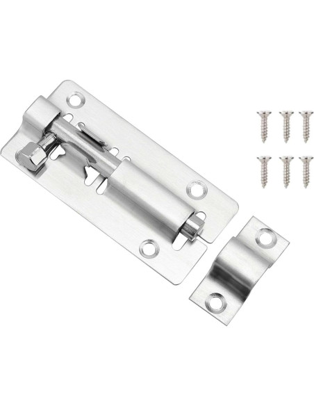 Paquete de 20 Pestillos de Barril QWAQi 7.62 cm Acero Inoxidable