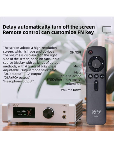 Decodificador y Amplificador SABAJ A20d 2023 MQA Bluetooth 5.0