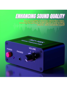 Preamplificador Phono AU-10X Genérico 20dB RCA 3.5mm 2