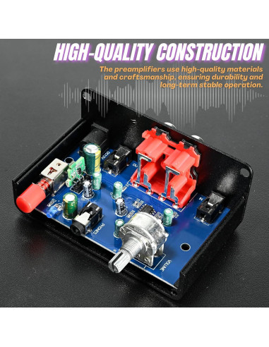 Preamplificador Phono AU-10X Genérico 20dB RCA 3.5mm