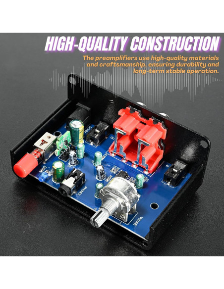 Preamplificador Phono AU-10X Genérico 20dB RCA 3.5mm