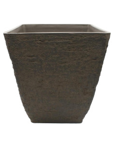 Macetero Cuadrado Alto HC Companies 40.64 cm Marrón Halcón