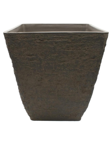 Macetero Cuadrado Alto HC Companies 40.64 cm Marrón Halcón