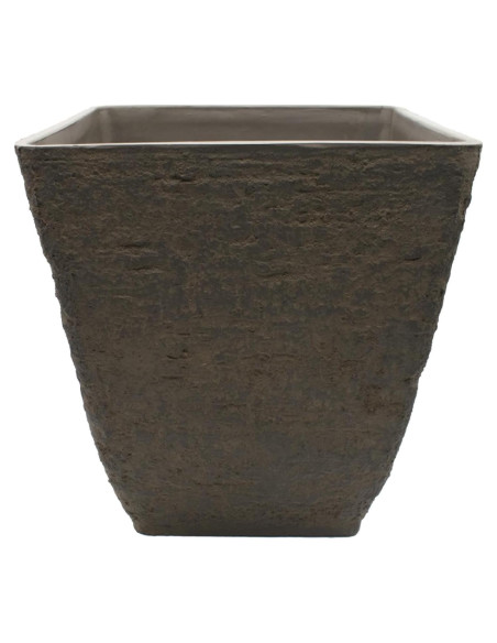 Macetero Cuadrado Alto HC Companies 40.64 cm Marrón Halcón