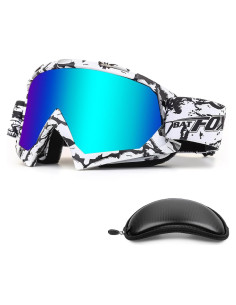 Gafas de motocross BATFOX F816 UV400 con estuche negro