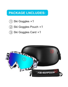 Gafas de motocross BATFOX F816 UV400 con estuche negro 2