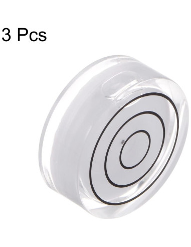 Niveles de Burbuja Circulares HARFINGTON 32mm 3pcs Blanco