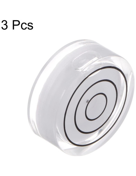 Niveles de Burbuja Circulares HARFINGTON 32mm 3pcs Blanco