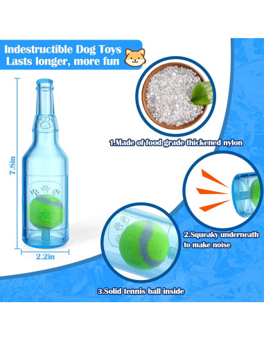Juguete Interactivo para Perros Mity rain Botella Azul 14cm