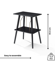 Soporte para Tocadiscos Crosley Manchester Negro con Almacenamiento 2