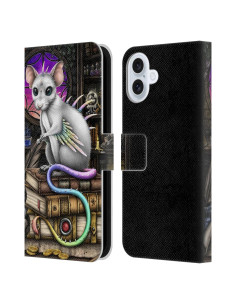Cartera de Cuero Head Case Designs Sarah Richter Alquimia Rata Mágica para iPhone 16 Plus