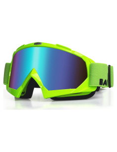 Gafas de Motocross BATFOX F816 Verde Adulto Seguridad UV