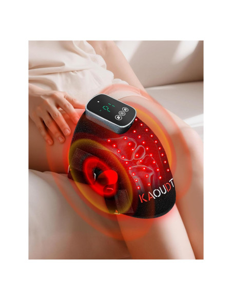 Masajeador de Rodilla Inalámbrico Kaoudt con Calor y Luz Roja