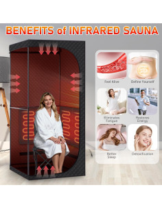 Sauna Infrarroja Lejana Portátil Fulove 1.8m x 0.9m 2