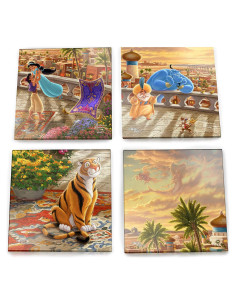 Set de 4 Posavasos de Vidrio Aladino y Jasmine Trend Setters