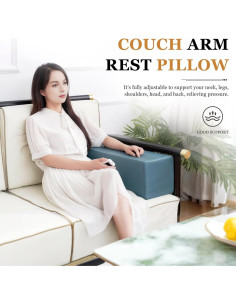 Paquete de 2 Almohadas HCyopin para Reposabrazos Marrón 15x15x50 cm 2