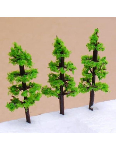 100pcs Árboles Falsos Abeto SHINEOFI 5cm Verde Miniatura