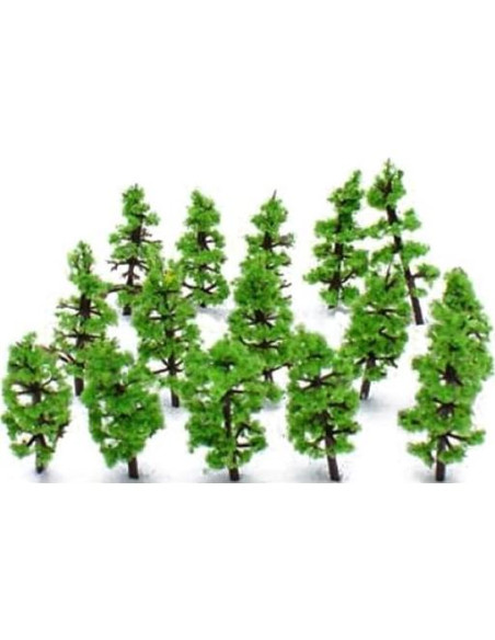 100pcs Árboles Falsos Abeto SHINEOFI 5cm Verde Miniatura