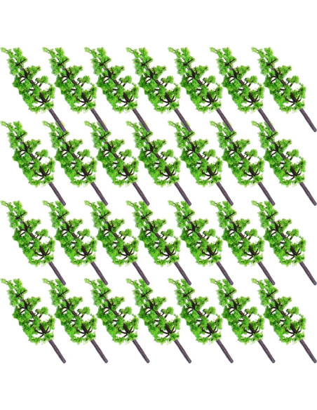 100pcs Árboles Falsos Abeto SHINEOFI 5cm Verde Miniatura