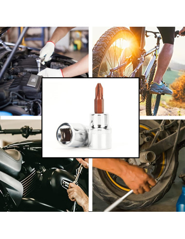 Juego de 2 Puntas Phillips PH2 FOCMKEAS 48mm Acero S2