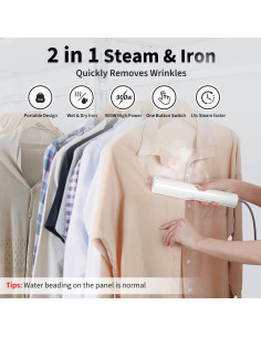 Plancha de Vapor Portátil Looptop GJ101 900W 50ml 120V 2