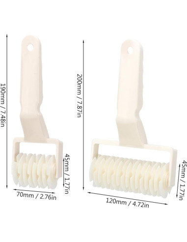 2 Selladores de Masa Agatige, Rodillo Cortador para Galletas y Tartas