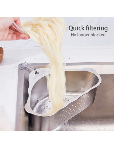 Canasta de Drenaje Triangular Acero Inoxidable iayokocc 24x15 cm