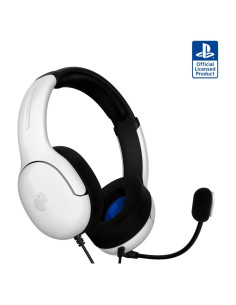 Auriculares de Juego PDP Airlite con Cable, Licencia Oficial PS5/PS4/PC, Blanco