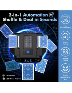 Barajador de Cartas Eolzzi MAX 6 Automático para 1-12 Jugadores 2