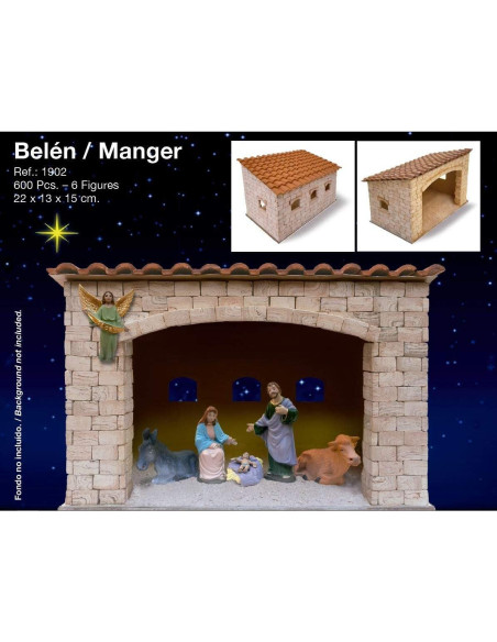 Set de Natividad Aedes Ars 600 Piezas 15x22 cm