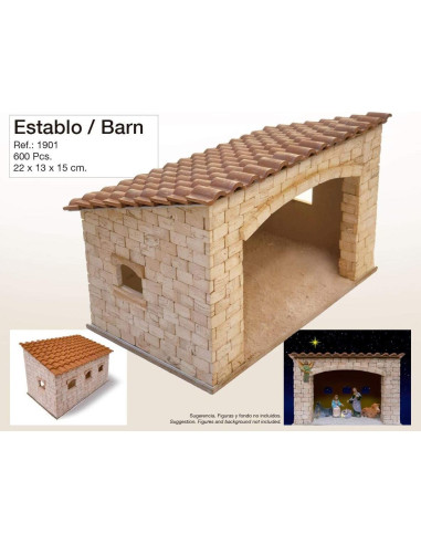 Set de Natividad Aedes Ars 600 Piezas 15x22 cm