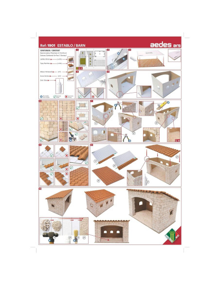 Set de Natividad Aedes Ars 600 Piezas 15x22 cm