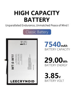 Batería de Reemplazo WT-S-W11 para Samsung Galaxy Tab A9+ 11" 2