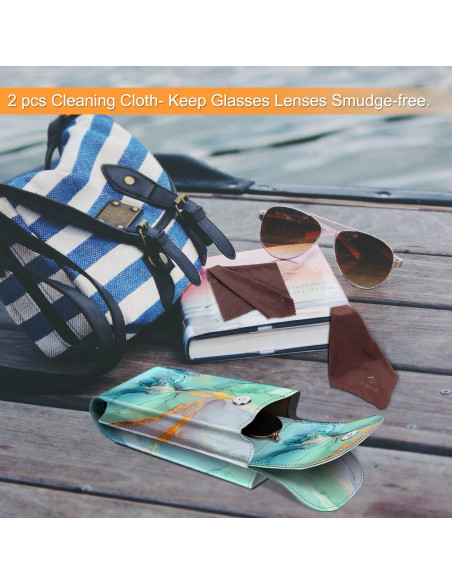 Funda Doble para Gafas Fintie con Gancho y Paños de Limpieza