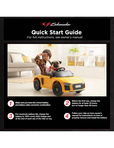 Batería recargable 12V Schumacher TB4 para juguetes Peg Perego