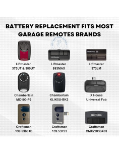 Baterías CR2032 Litio 3V - Paquete de 4 para Abridores de Garaje 2