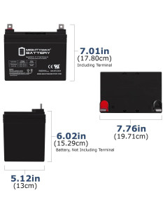 Batería Mighty Max 12V 35AH SLA para Carro de Golf Eléctrico 2
