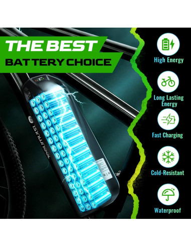 Batería de Litio 48V 12.5Ah CXZCXZ para Bicicletas Eléctricas