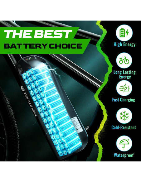 Batería de Litio 48V 12.5Ah CXZCXZ para Bicicletas Eléctricas