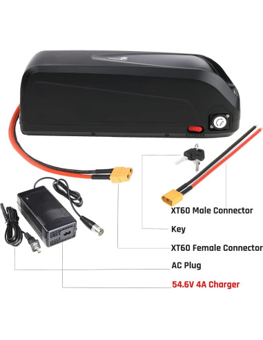 Batería de Litio 48V 12.5Ah CXZCXZ para Bicicletas Eléctricas