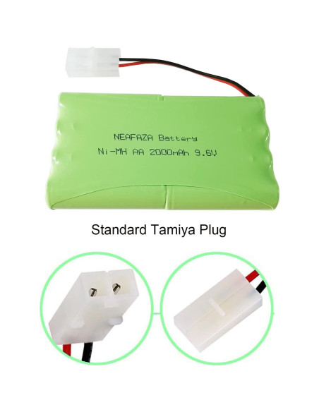 Batería Recargable NiMH 9.6V 2000mAh Tamiya para Coche RC