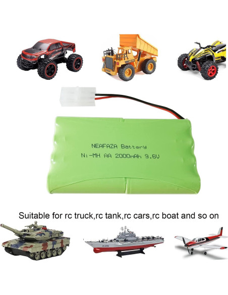 Batería Recargable NiMH 9.6V 2000mAh Tamiya para Coche RC
