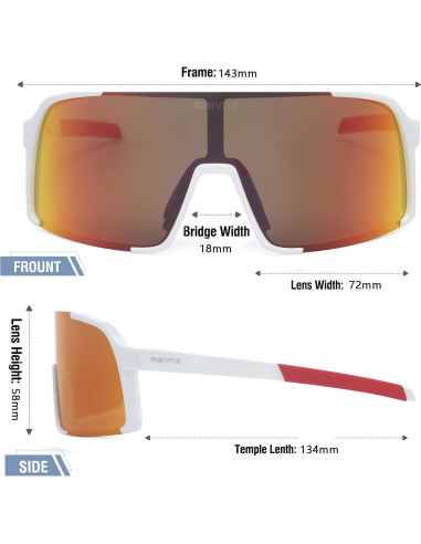 Gafas de sol deportivas Maivnz 882 UV400 para béisbol