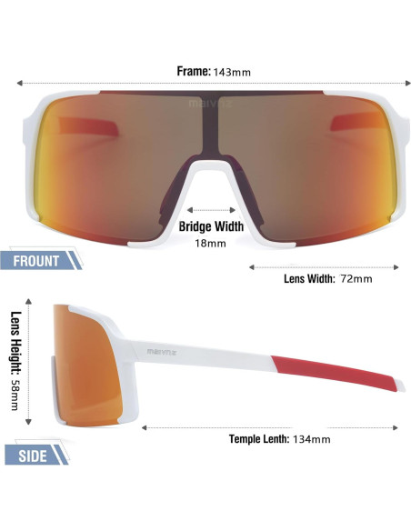 Gafas de sol deportivas Maivnz 882 UV400 para béisbol