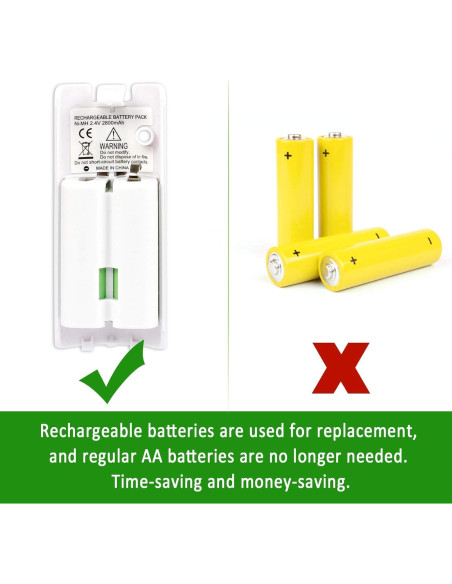 Baterías Recargables Kulannder 2800mAh para Wii Remote - 4 Pcs