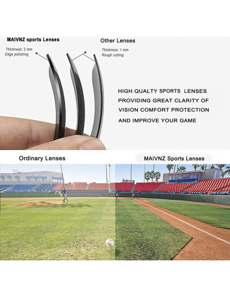 Gafas de sol deportivas Maivnz 882 UV400 para béisbol