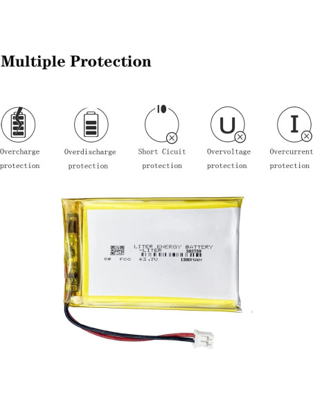Batería Lipo Recargable 3.7V 1300mAh BIHUADE 503759