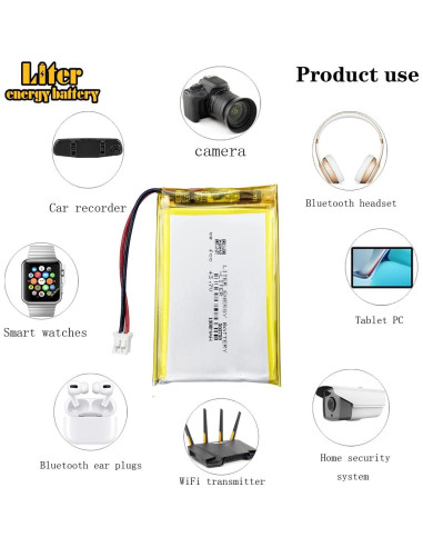 Batería Lipo Recargable 3.7V 1300mAh BIHUADE 503759