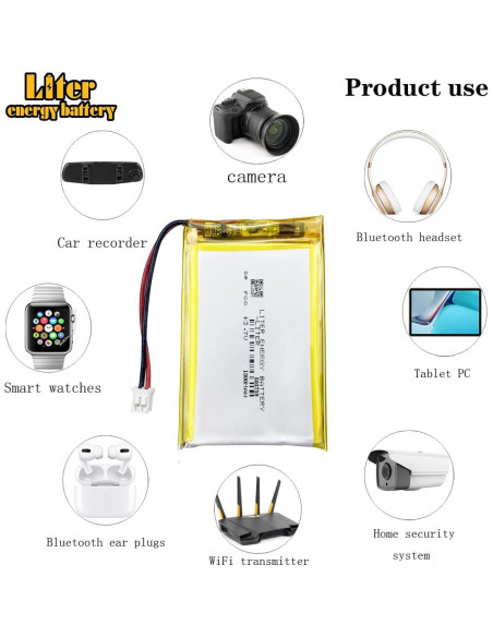 Batería Lipo Recargable 3.7V 1300mAh BIHUADE 503759